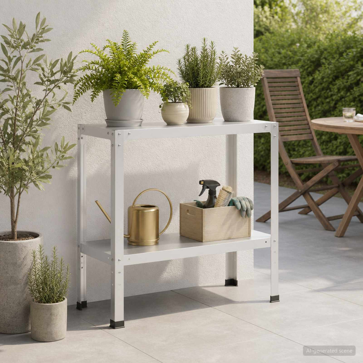 Τραπέζι φύτευσης 80 x 40 x 80 cm Χάλυβας με επίστρωση πούδρας