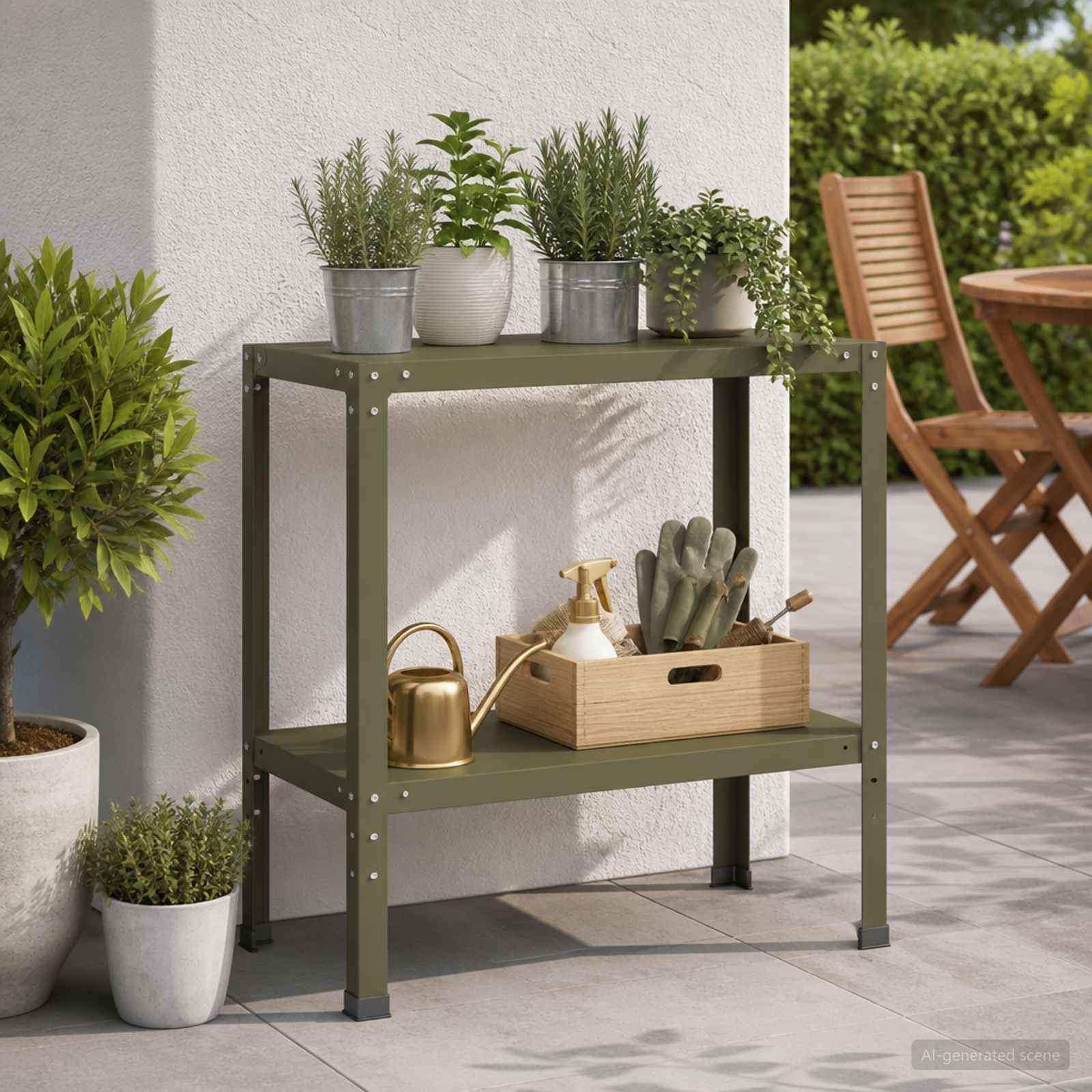 Τραπέζι φύτευσης 80 x 40 x 80 cm Χάλυβας με επίστρωση πούδρας