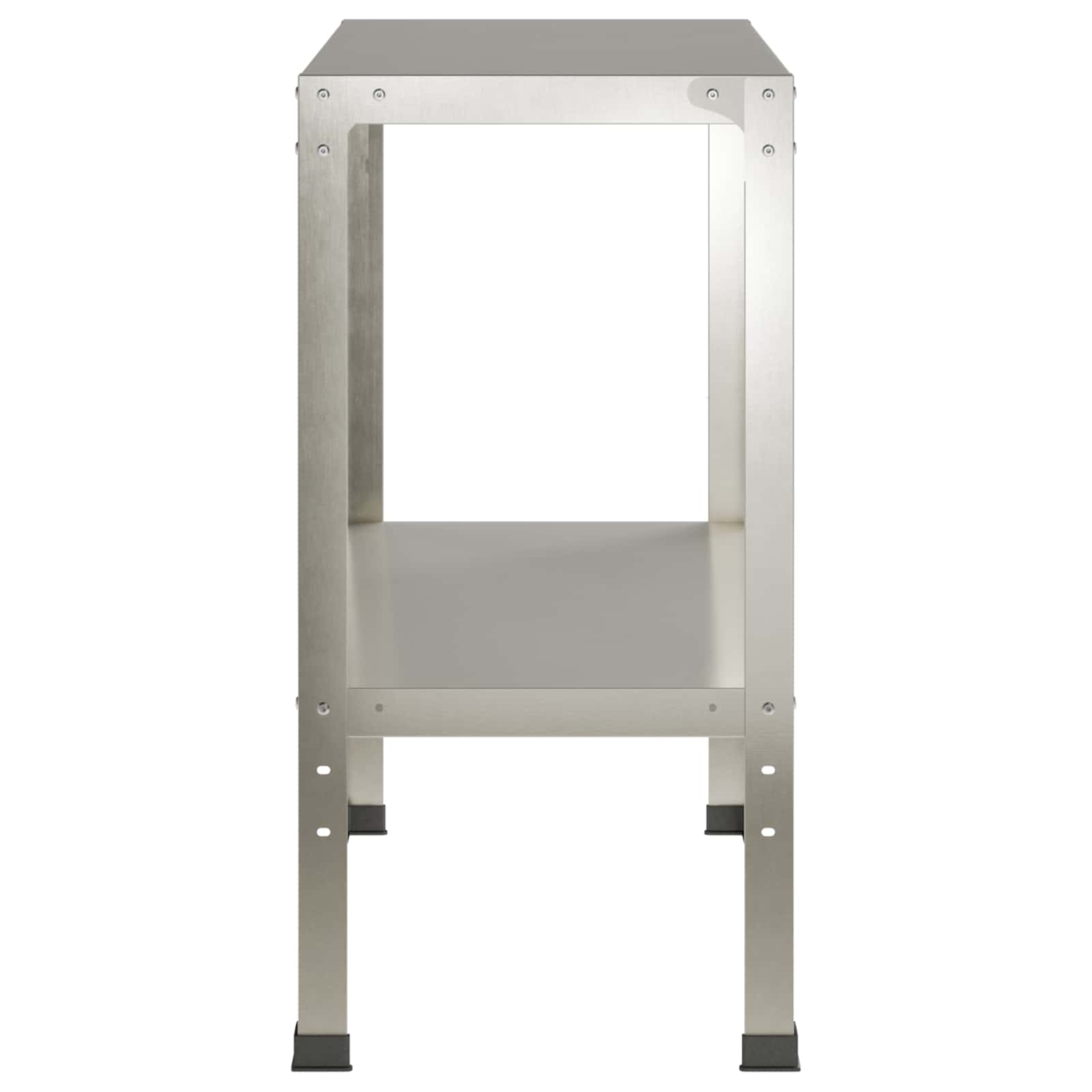 Τραπέζι φύτευσης 80 x 40 x 80 cm Ανοξείδωτο Ατσάλι Ασημί - Pakobazaar