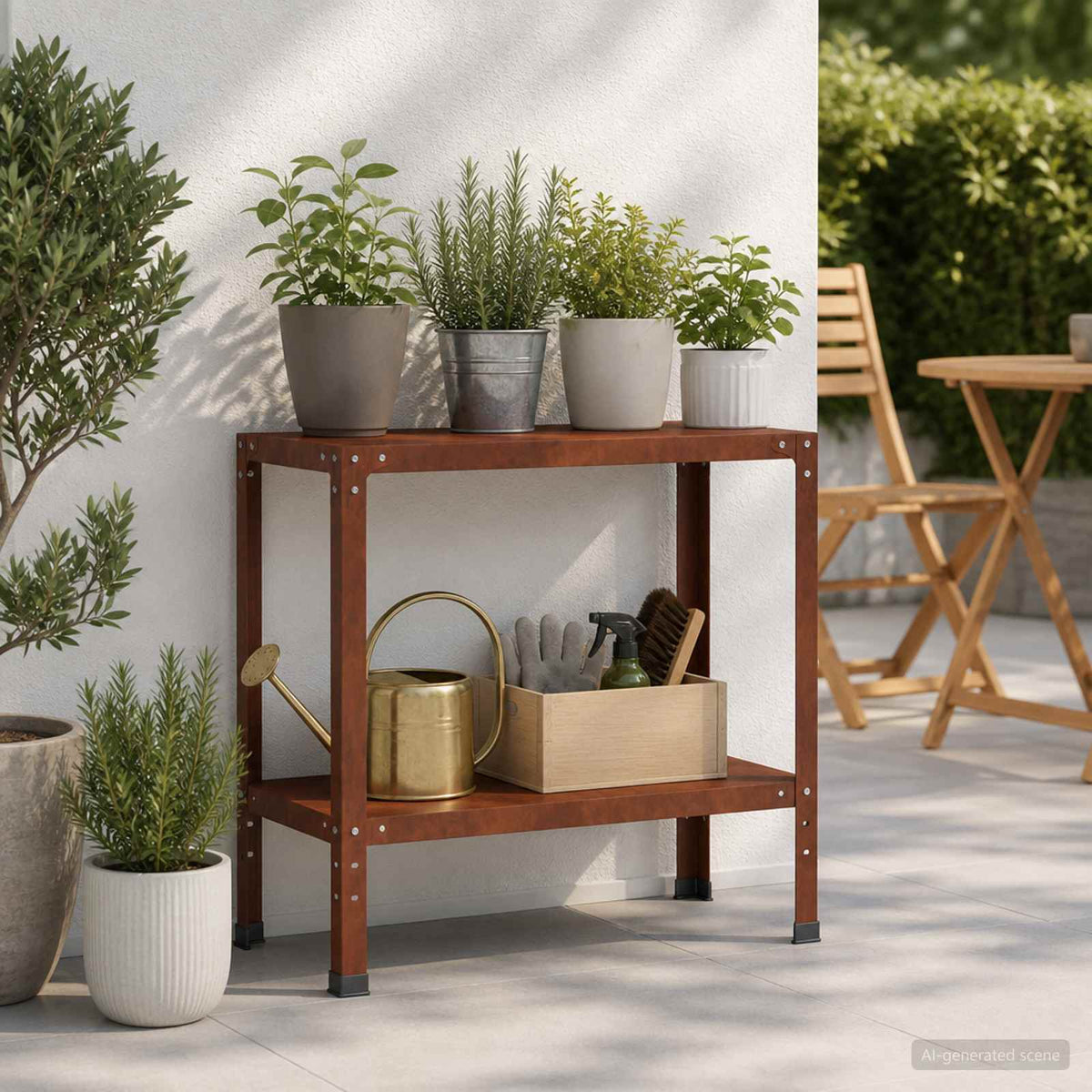 Τραπέζι φύτευσης 80 x 40 x 80 cm Ατσάλι Σκληρυθέν στον Αέρα