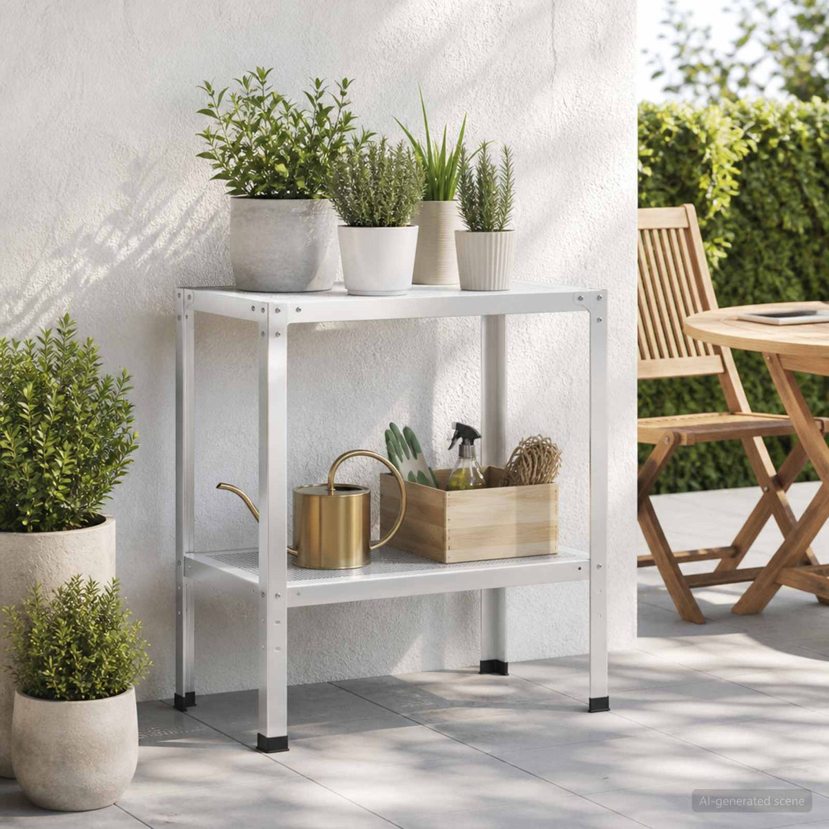 Τραπέζι φύτευσης 60 x 40 x 80 εκ Χάλυβας με επίστρωση πούδρας