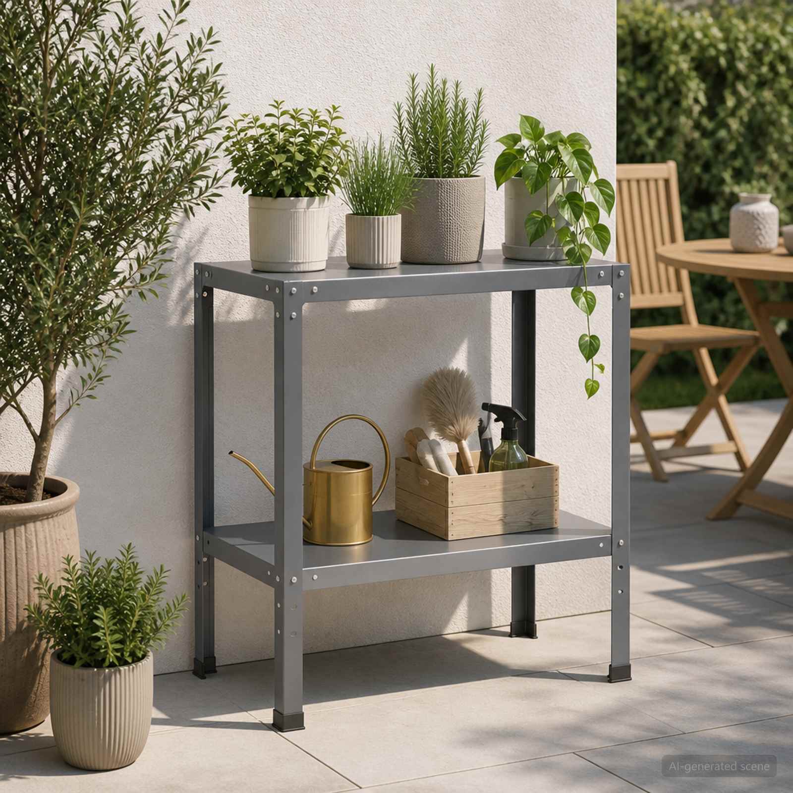 Τραπέζι φύτευσης 60 x 40 x 80 εκ Χάλυβας με επίστρωση πούδρας