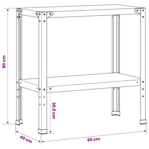 Τραπέζι φύτευσης 60 x 40 x 80 εκ Χάλυβας με επίστρωση πούδρας