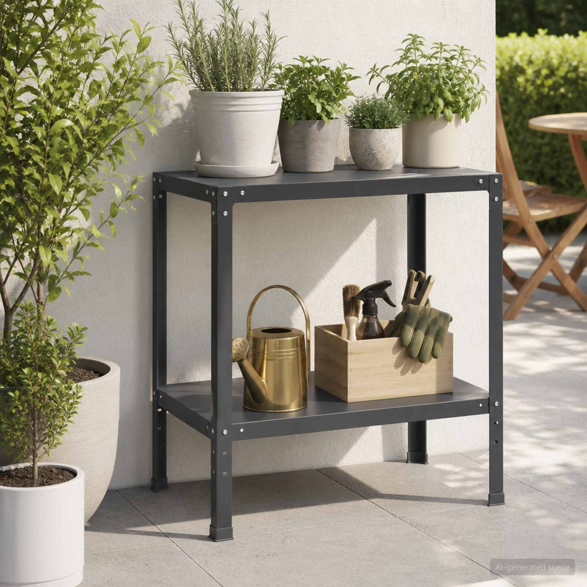 Τραπέζι φύτευσης 80 x 50 x 80 cm Χάλυβας με επίστρωση πούδρας