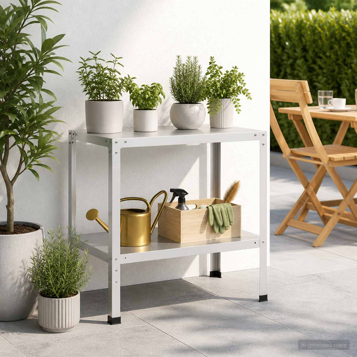 Τραπέζι φύτευσης 80 x 50 x 80 cm Χάλυβας με επίστρωση πούδρας