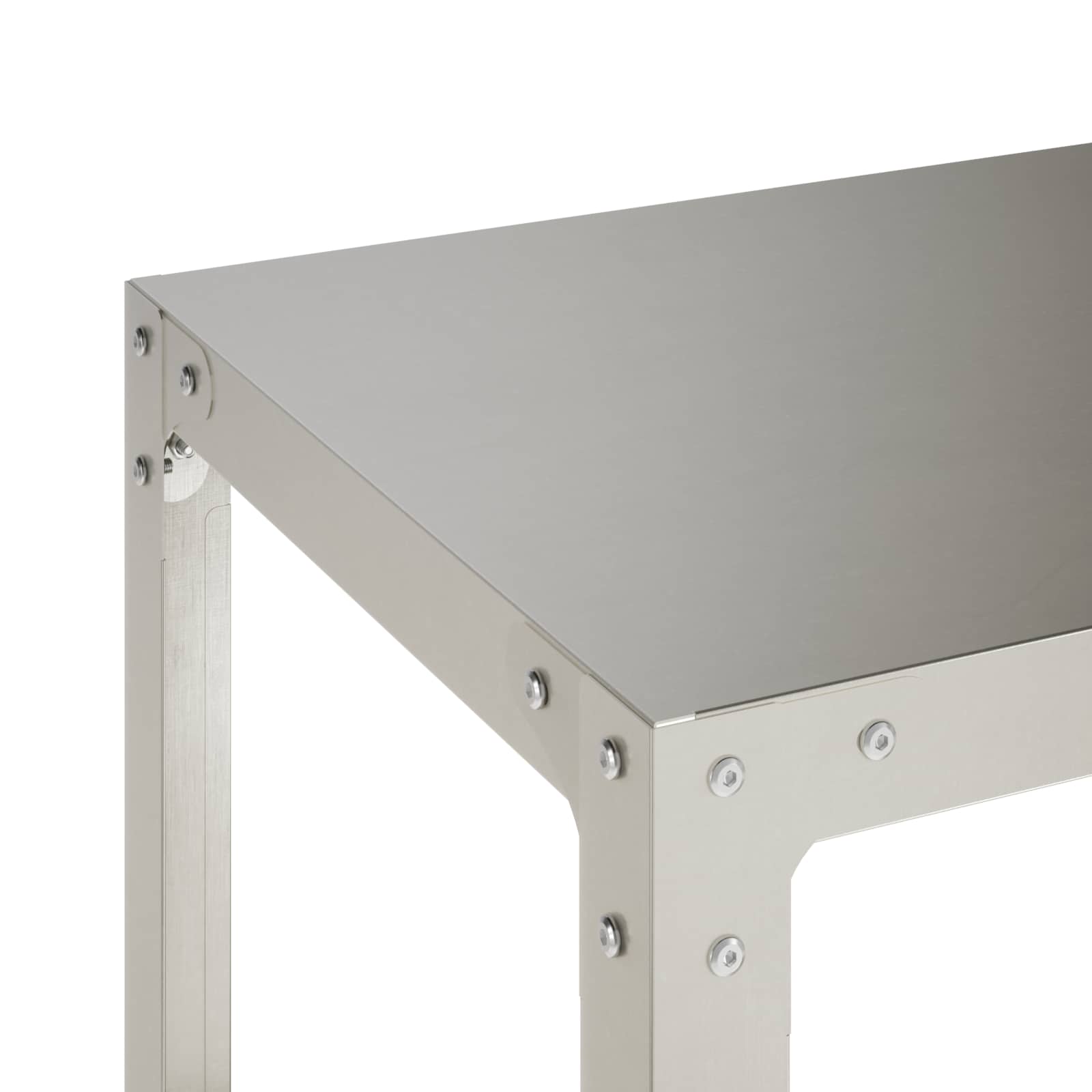 Τραπέζι φύτευσης 80 x 50 x 80 cm Ανοξείδωτο Ατσάλι Ασημί