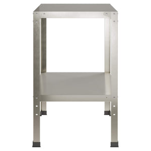 Τραπέζι φύτευσης 80 x 50 x 80 cm Ανοξείδωτο Ατσάλι Ασημί