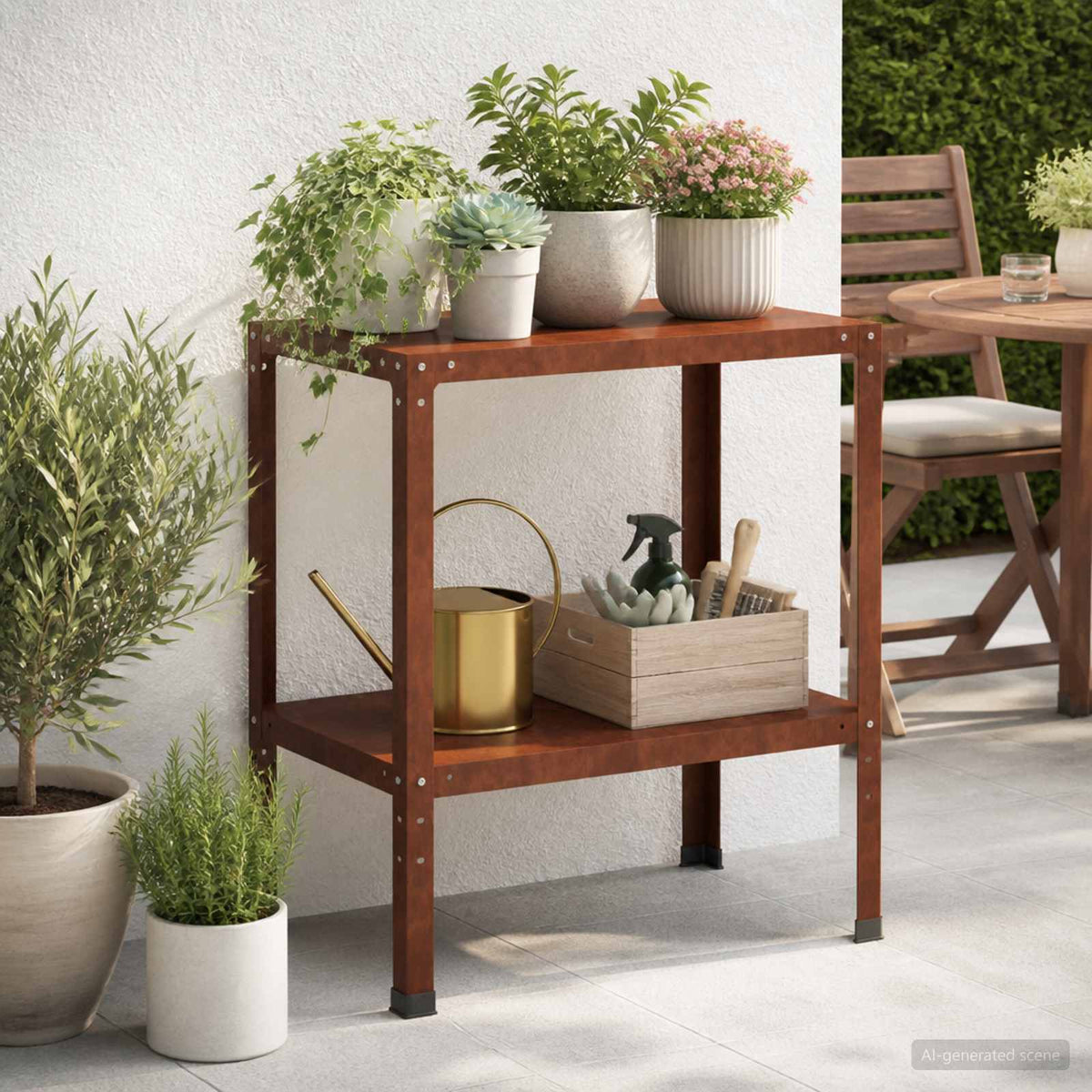 Τραπέζι φύτευσης 80 x 50 x 80 cm Ατσάλι Σκληρυθέν στον Αέρα