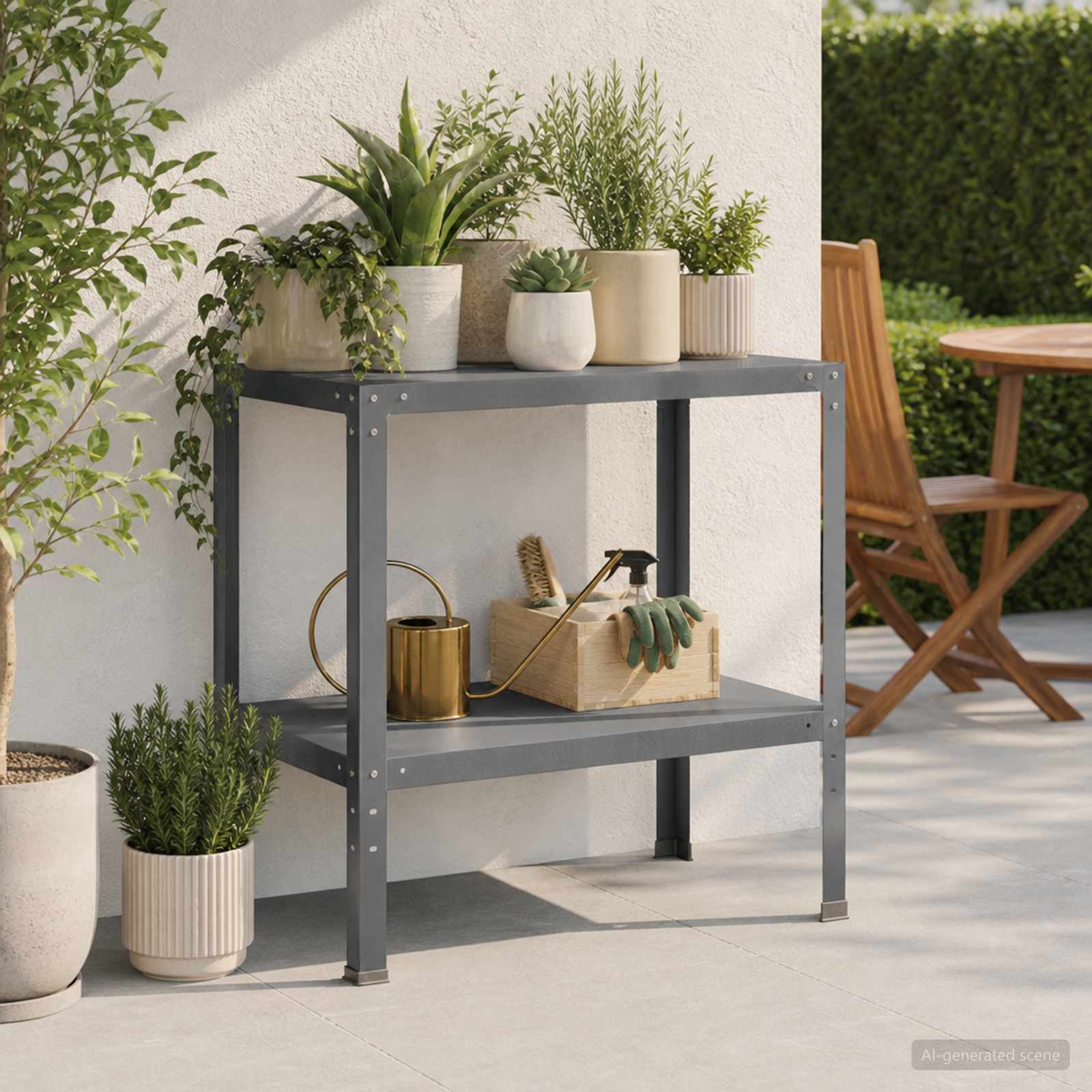 Τραπέζι φύτευσης 60 x 50 x 80 cm Χάλυβας με επίστρωση πούδρας