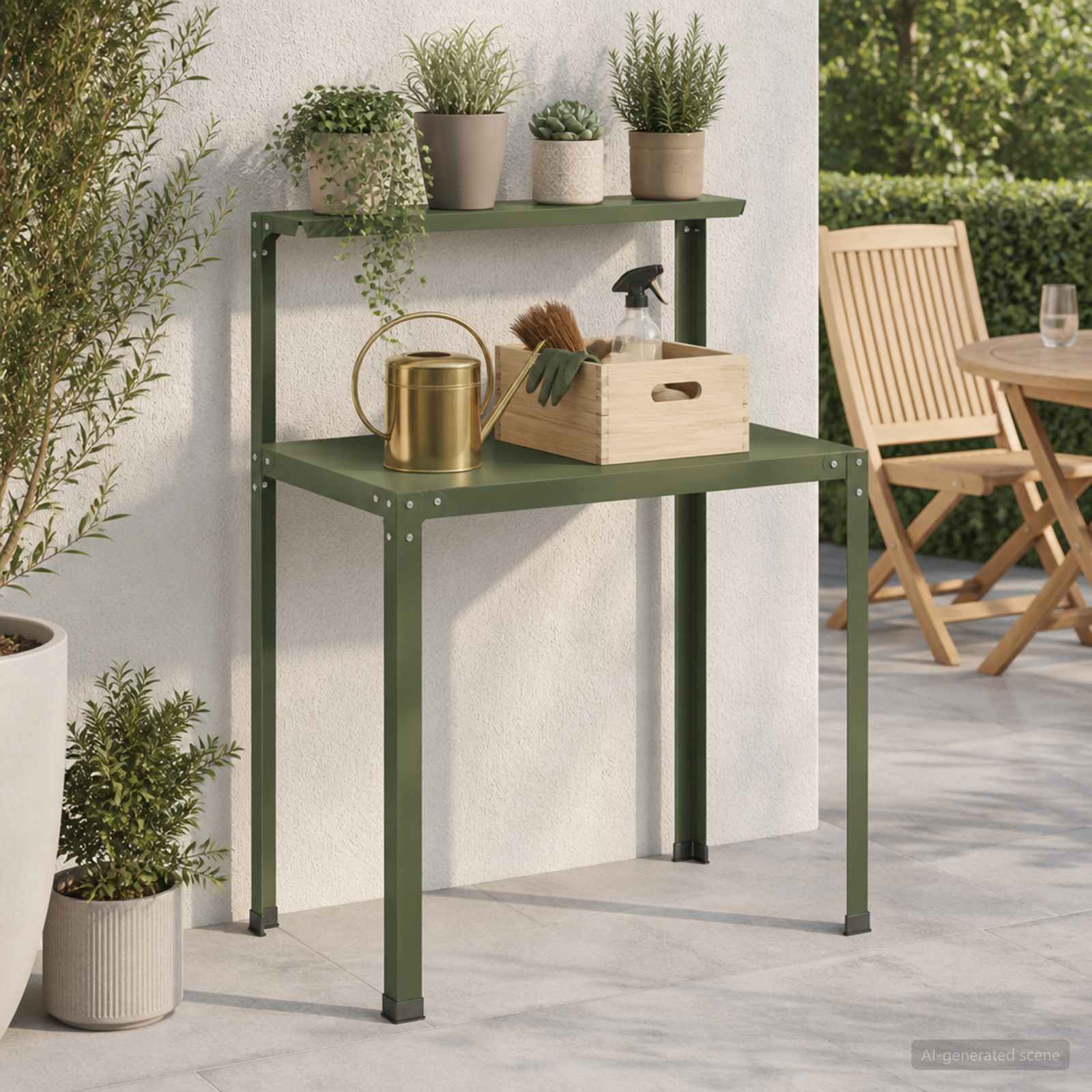 Τραπέζι φύτευσης 100 x 50 x 104 cm Χάλυβας με επίστρωση πούδρας