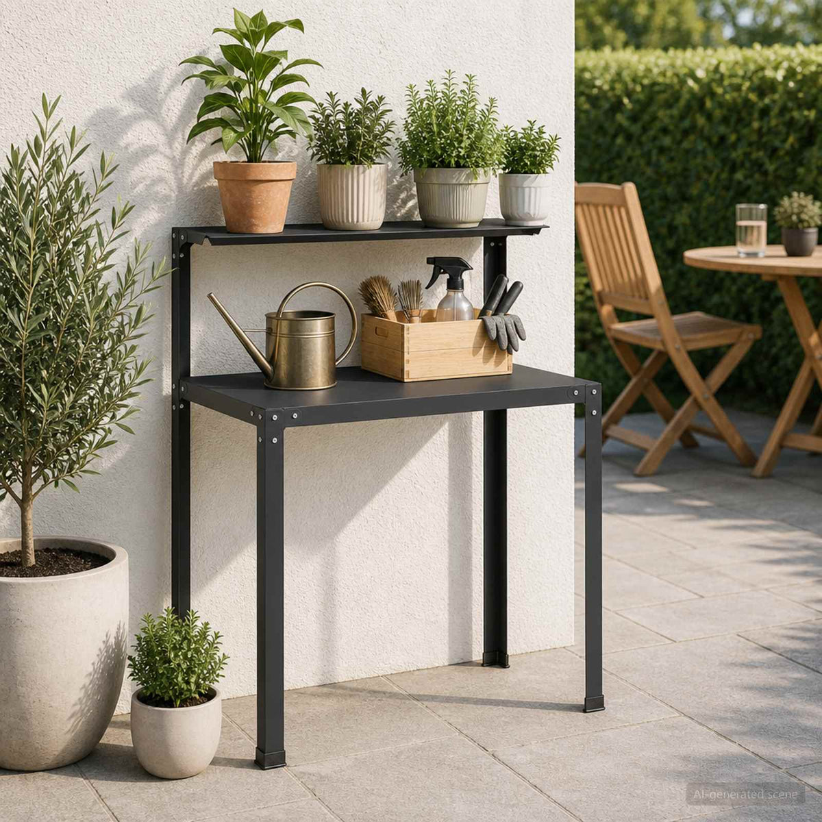 Τραπέζι φύτευσης 80 x 50 x 104 cm Χάλυβας με επίστρωση πούδρας