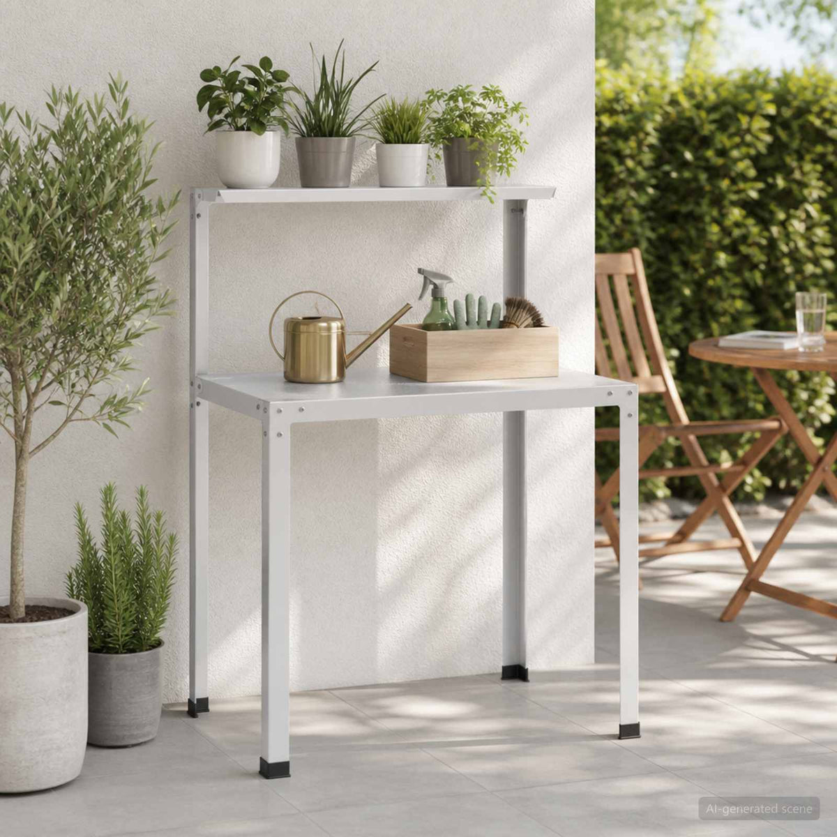 Τραπέζι φύτευσης 80 x 50 x 104 cm Χάλυβας με επίστρωση πούδρας - Pakobazaar