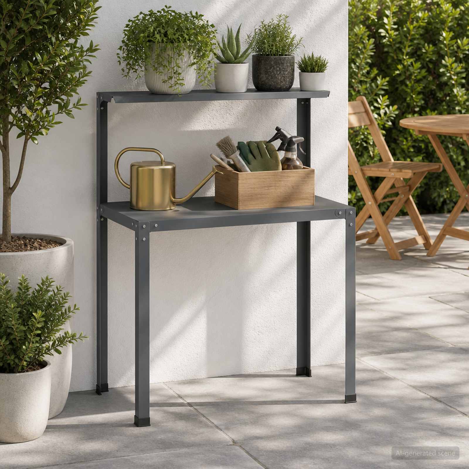 Τραπέζι φύτευσης 80 x 50 x 104 cm Χάλυβας με επίστρωση πούδρας - Pakobazaar