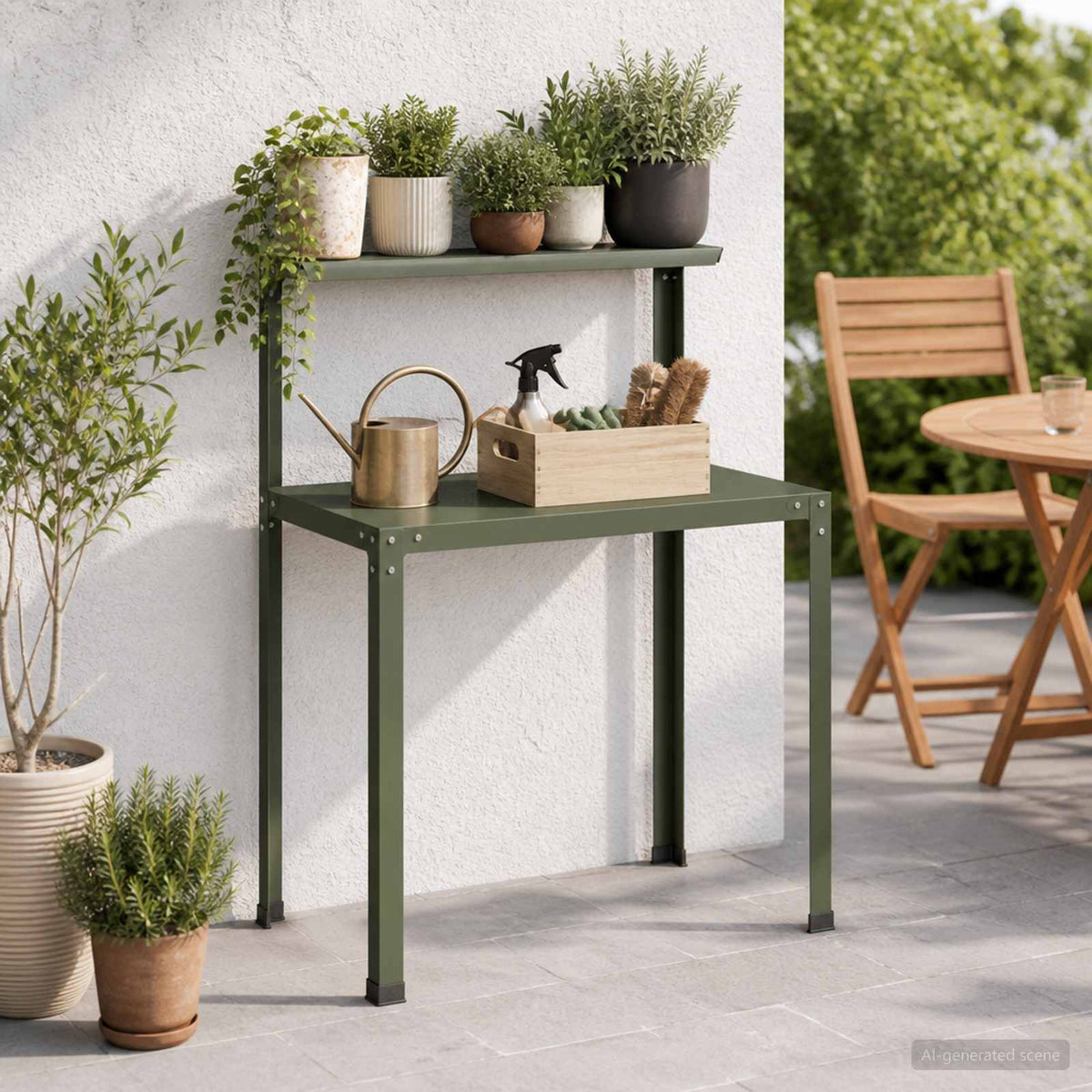 Τραπέζι φύτευσης 80 x 50 x 104 cm Χάλυβας με επίστρωση πούδρας