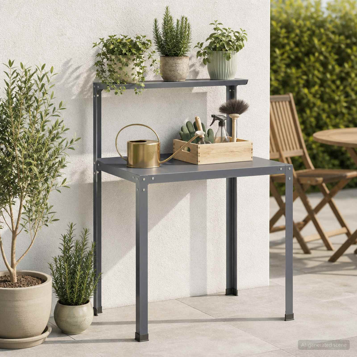Τραπέζι φύτευσης 60 x 50 x 104 cm Χάλυβας με επίστρωση πούδρας