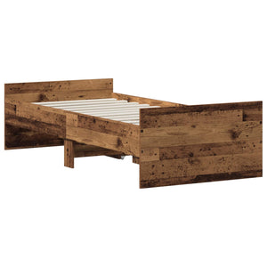 Σκελετός Κρεβατιού Παλαιωμένο ξύλο 100 x 200 cm - Pakobazaar