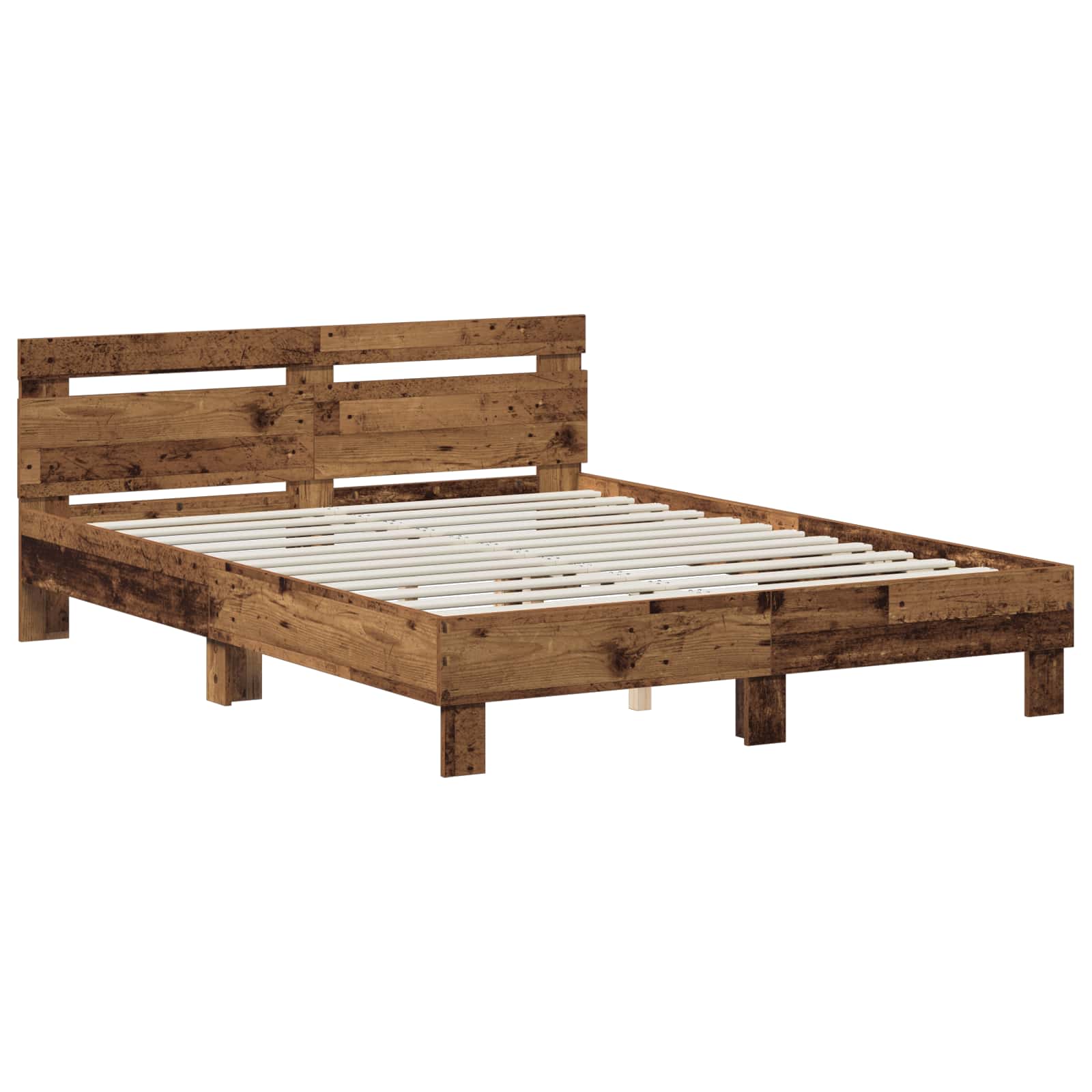 Σκελετός Κρεβατιού Παλαιωμένο ξύλο 140 x 190 cm