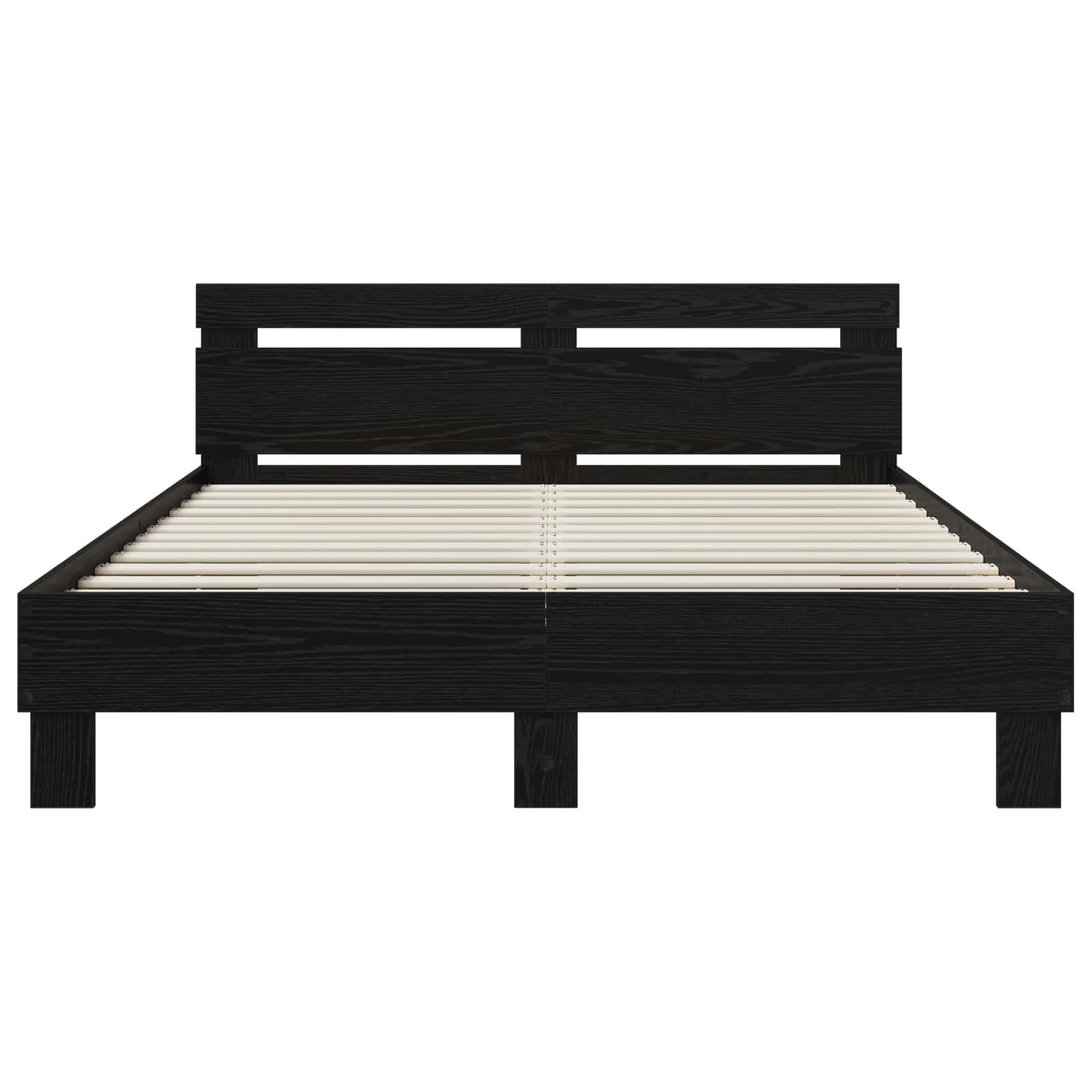 Σκελετός Κρεβατιού Μαύρη Δρυς 140 x 190 cm Επεξεργασμένο ξύλο