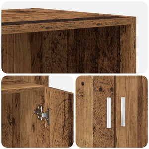 Highboard Παλαιωμένο ξύλο 70 x 42,5 x 185 εκ Επεξεργασμένο Ξύλο - Pakobazaar