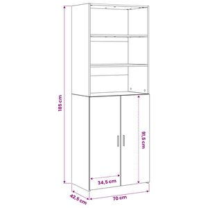Highboard Artisan Δρυς 70 x 42,5 x 185 εκ Επεξεργασμένο Ξύλο - Pakobazaar