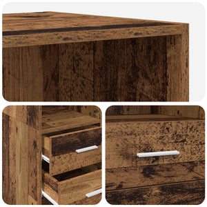 Βιβλιοθήκη Παλαιωμένο ξύλο 30 x 42.4 x 185.2 εκ. - Pakobazaar