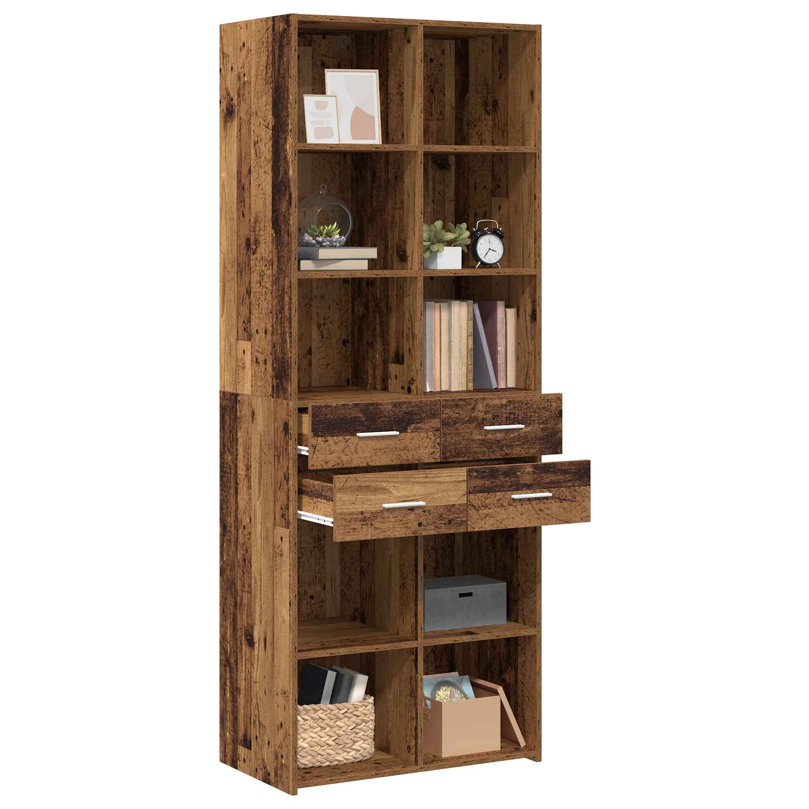 Βιβλιοθήκη Παλαιωμένο ξύλο 30 x 42.4 x 185.2 εκ. - Pakobazaar