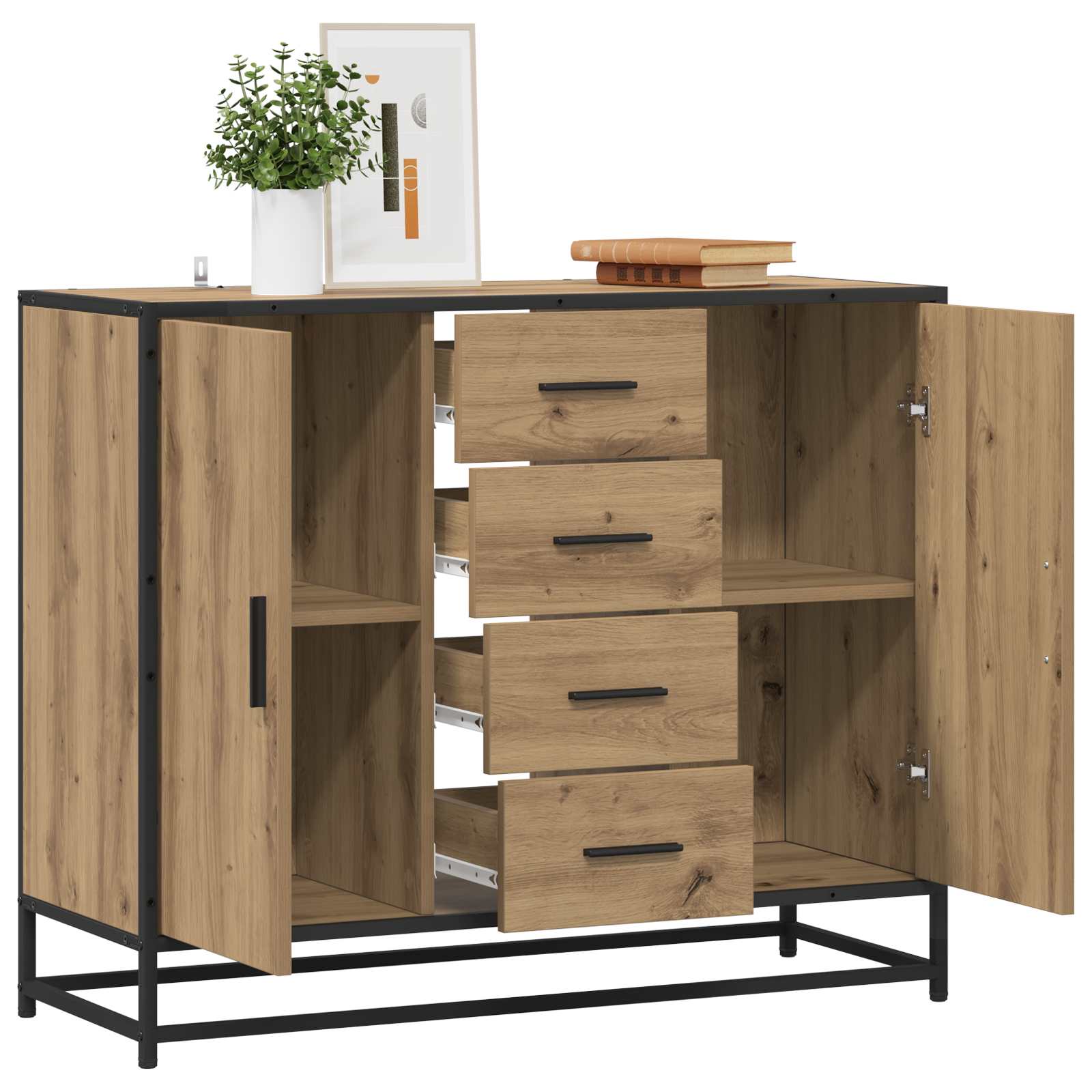 Πλαϊνό γραφείο Artisan Δρυς 92 x 35 x 76 εκ. Επεξεργασμένο Ξύλο