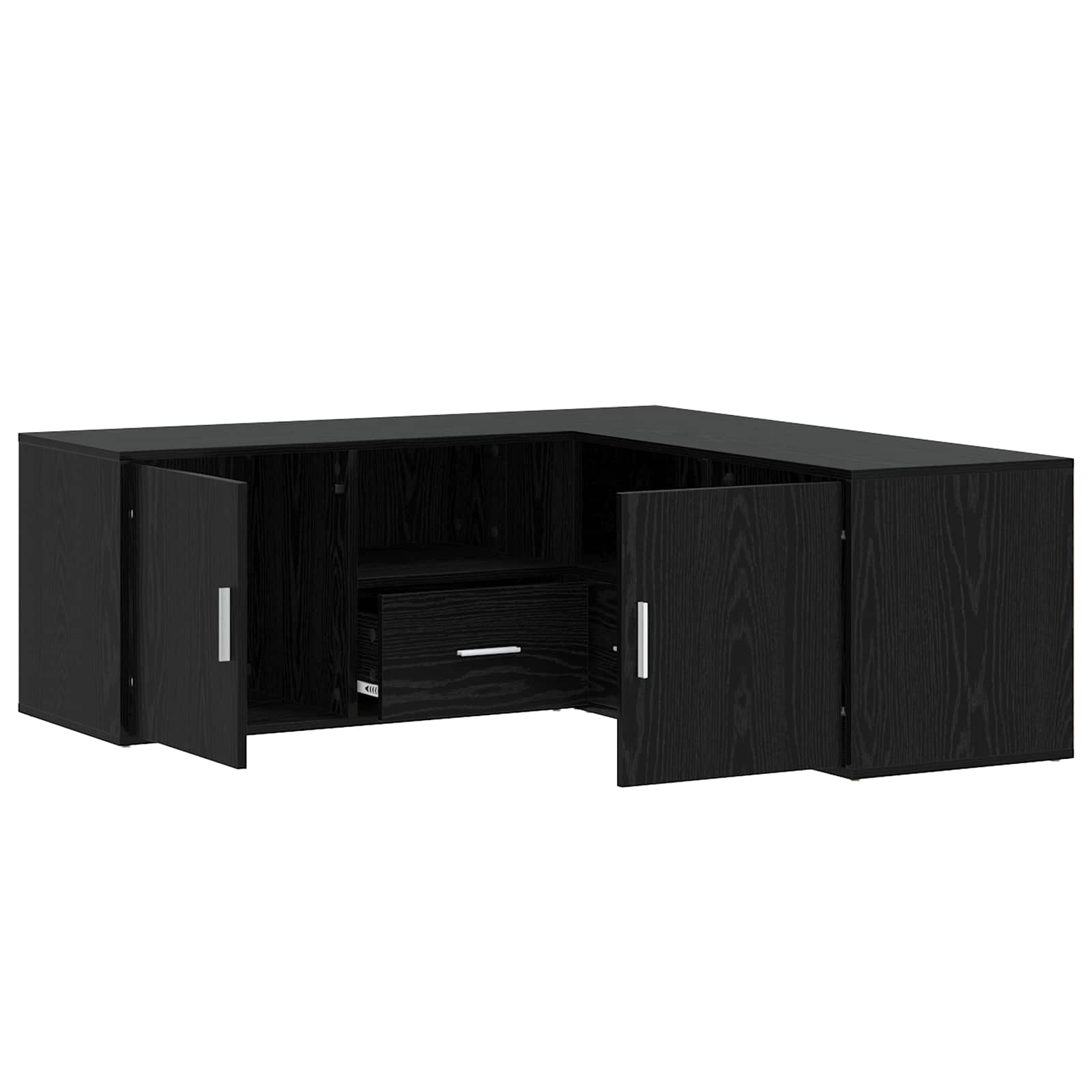 Γωνιακό Ντουλάπι Μαύρη Δρυς 200 x 40 x 45 εκ Επεξεργασμένο Ξύλο