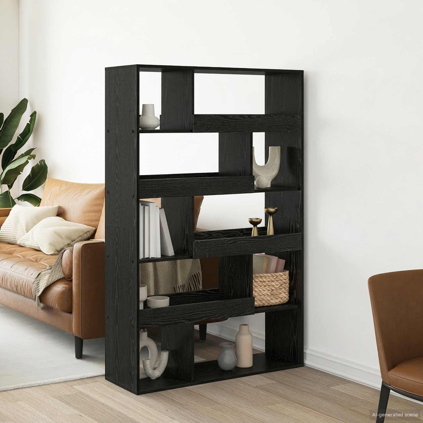 Ράφι βιβλίων Μαύρη δρυς 100 x 33 x 156,5 εκ Επεξεργασμένο ξύλο