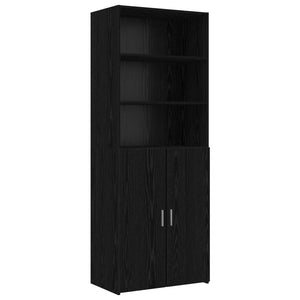 Ντουλάπα Αποθήκευσης με Ράφια Μαύρη Δρυς 70 x 42,5 x 225 εκ - Pakobazaar