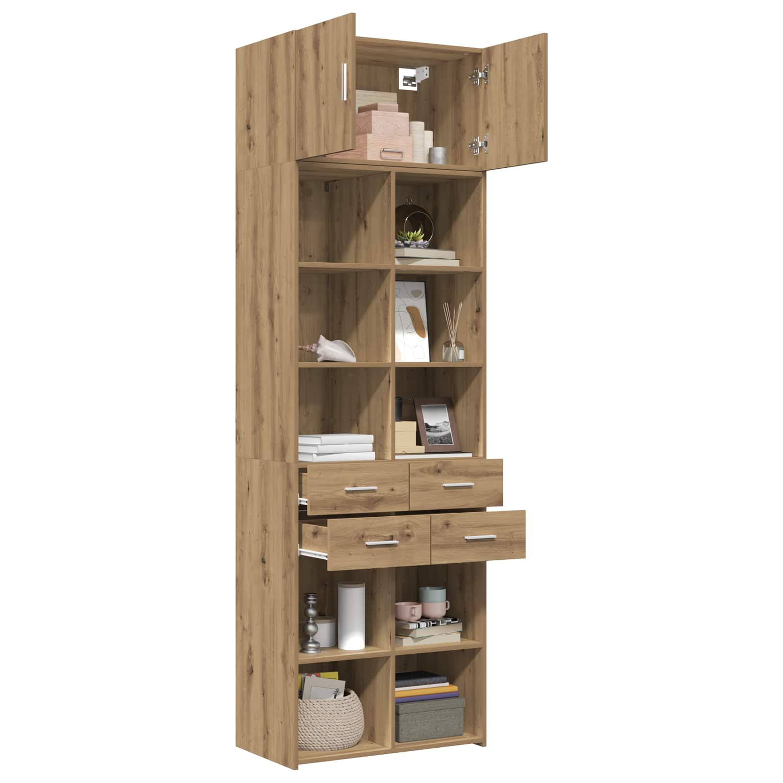 Ντουλάπα Αποθήκευσης με Ράφια Artisan Δρυς 70 x 42,5 x 225 εκ - Pakobazaar