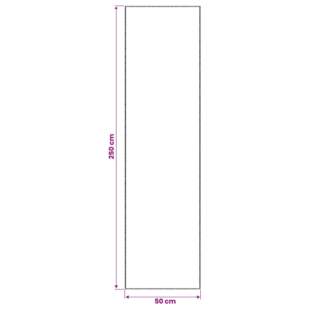 Χαλί Κρεμ 50 x 250 cm 100% Πολυεστέρας 3 mm Πλένεται - Pakobazaar