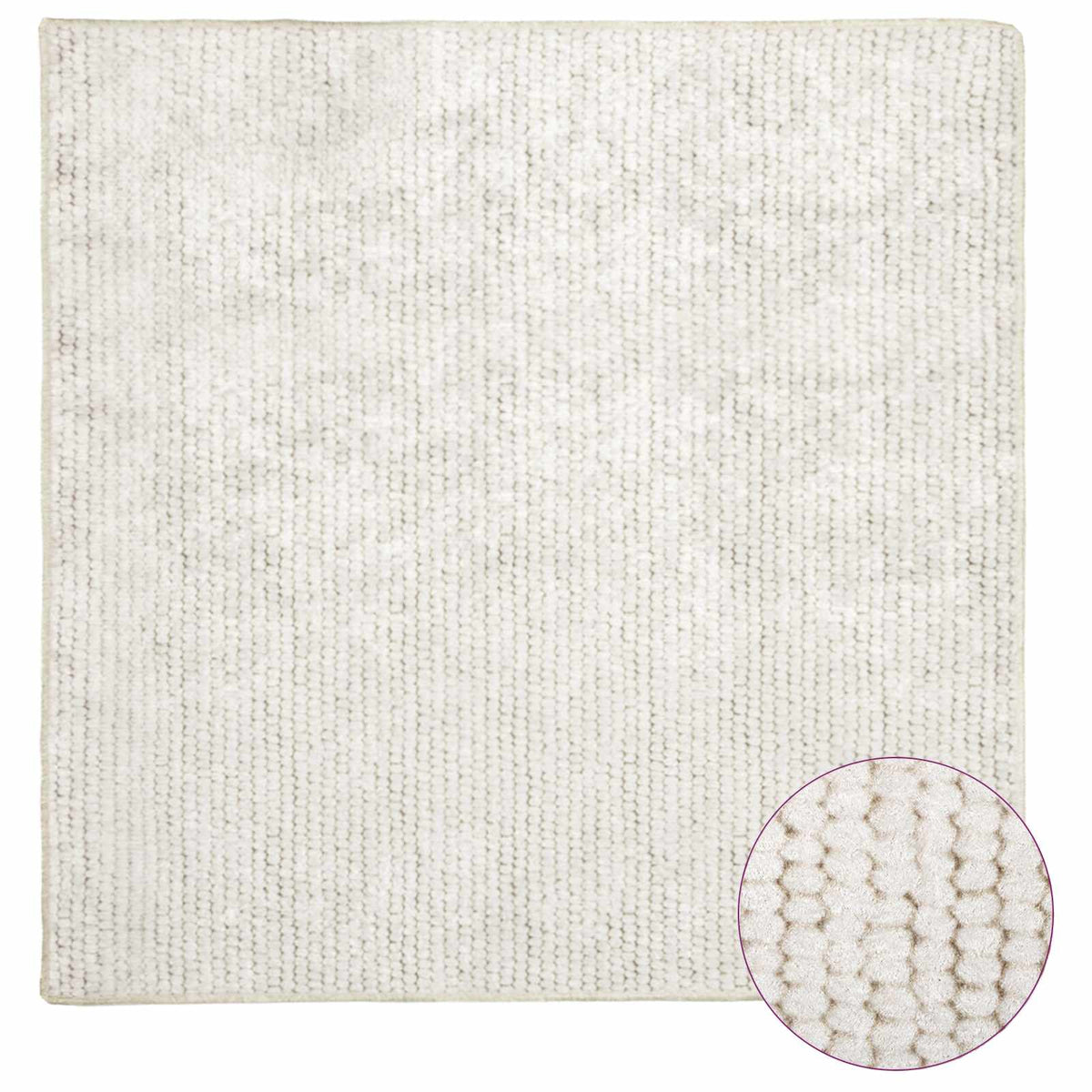 Χαλί Κρεμ 100 x 100 cm 100% Πολυεστέρας 3 mm Πλένεται
