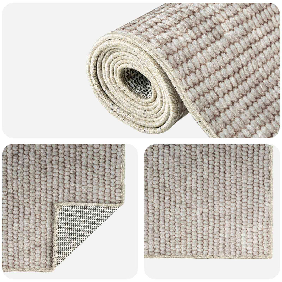 Χαλί Μπεζ 100 x 150 cm 100% Πολυεστέρας 3 mm Πλένεται