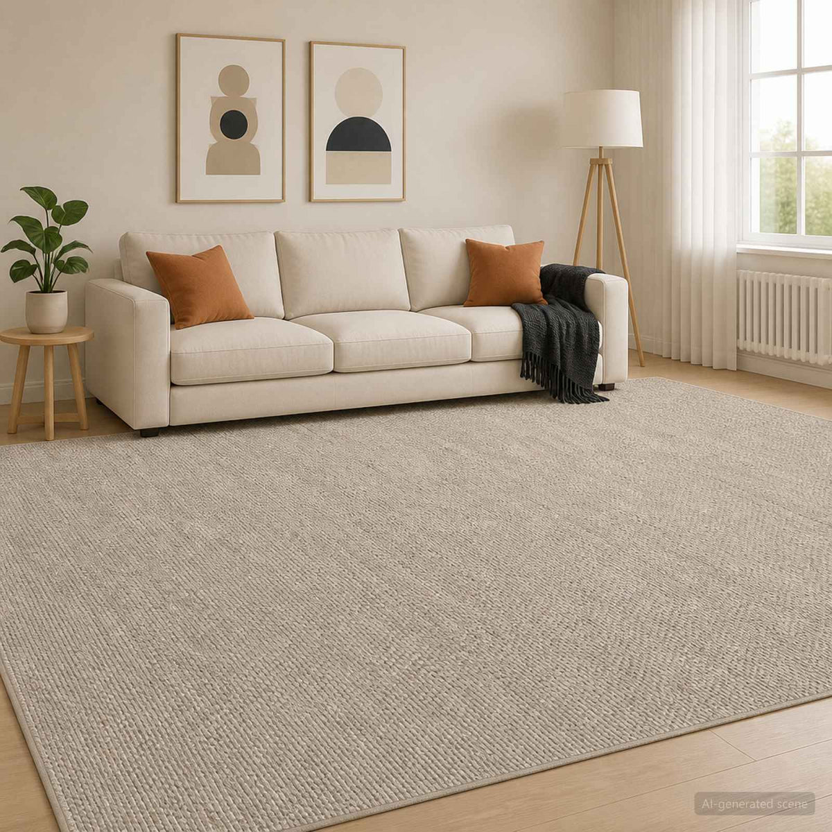 Χαλί Μπεζ 300 x 400 cm 100% Πολυεστέρας 3 mm Πλένεται