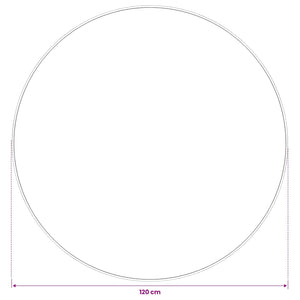 Χαλί Μπεζ Ø 120 cm 100% Πολυεστέρας 3 mm Πλένεται