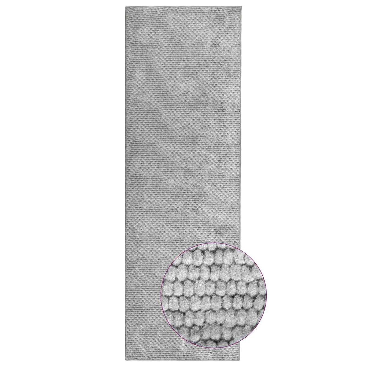 Χαλί Γκρι 50 x 250 cm 100% Πολυεστέρας 3 mm Πλένεται