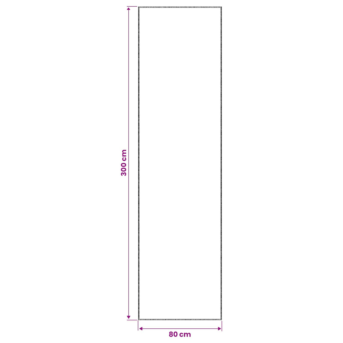 Χαλί Γκρι 80 x 300 cm 100% Πολυεστέρας 3 mm Πλένεται - Pakobazaar