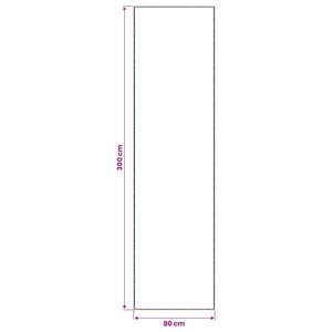 Χαλί Γκρι 80 x 300 cm 100% Πολυεστέρας 3 mm Πλένεται - Pakobazaar