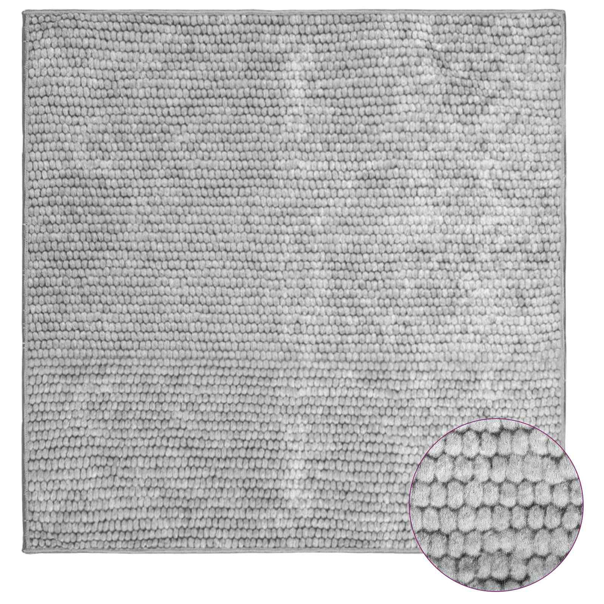 Χαλί Γκρι 100 x 100 cm 100% Πολυεστέρας 3 mm Πλένεται - Pakobazaar
