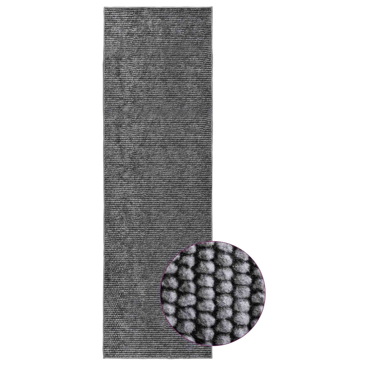 Χαλί Ανθρακί 50 x 250 cm 100% Πολυεστέρας 3 mm Πλένεται - Pakobazaar