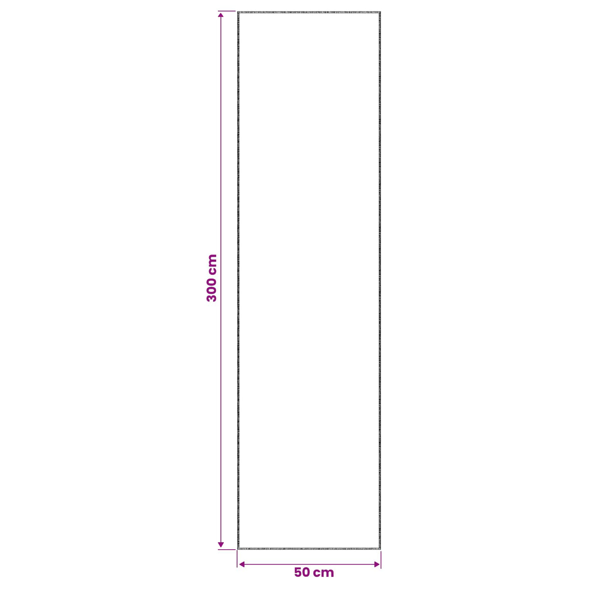 Χαλί Ανθρακί 50 x 300 cm 100% Πολυεστέρας 3 mm Πλένεται - Pakobazaar