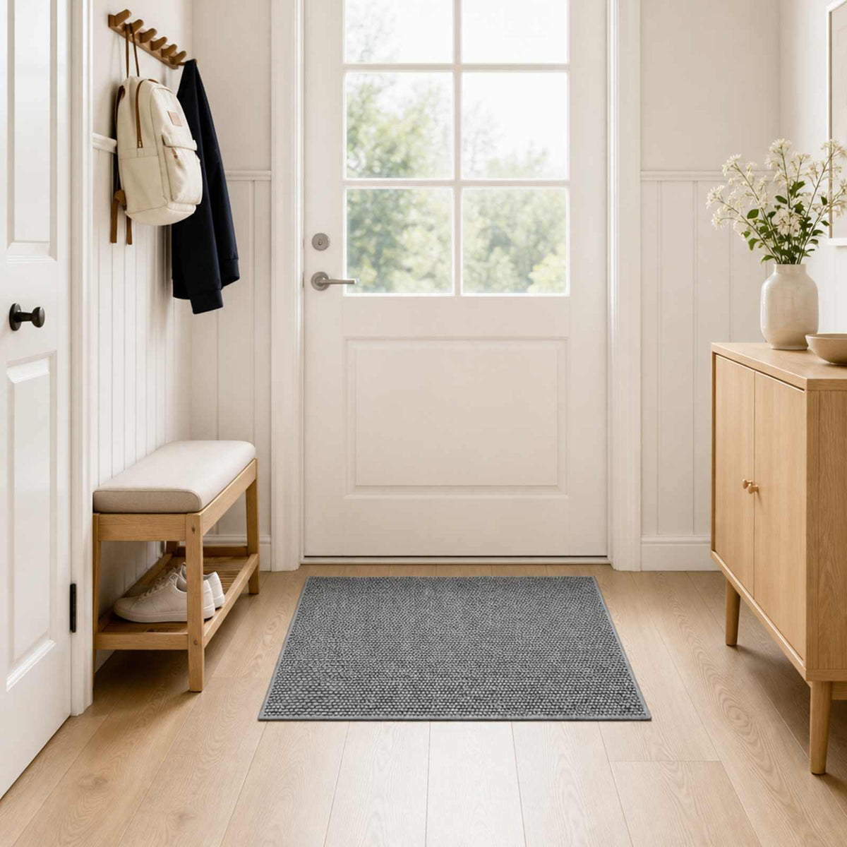 Χαλί Ανθρακί 100 x 100 cm 100% Πολυεστέρας 3 mm Πλένεται - Pakobazaar