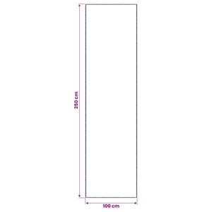Χαλί Ανθρακί 100 x 250 cm 100% Πολυεστέρας 3 mm Πλένεται
