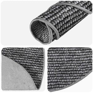 Χαλί Ανθρακί Ø 120 cm 100% Πολυεστέρας 3 mm Πλένεται
