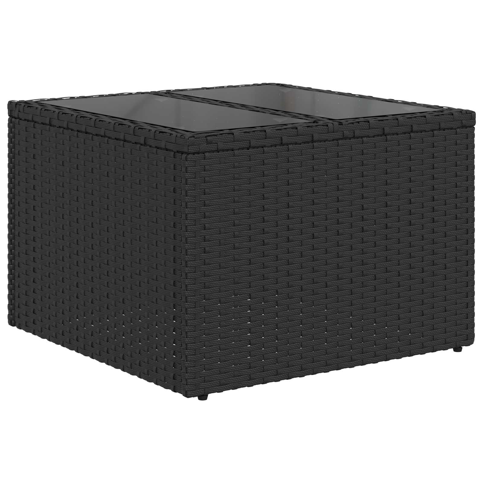 Σετ Καναπέ 6 τμχ. Μαύρο και Κρεμ Λευκό Πολυ-ρακί και Χάλυβας - Pakobazaar