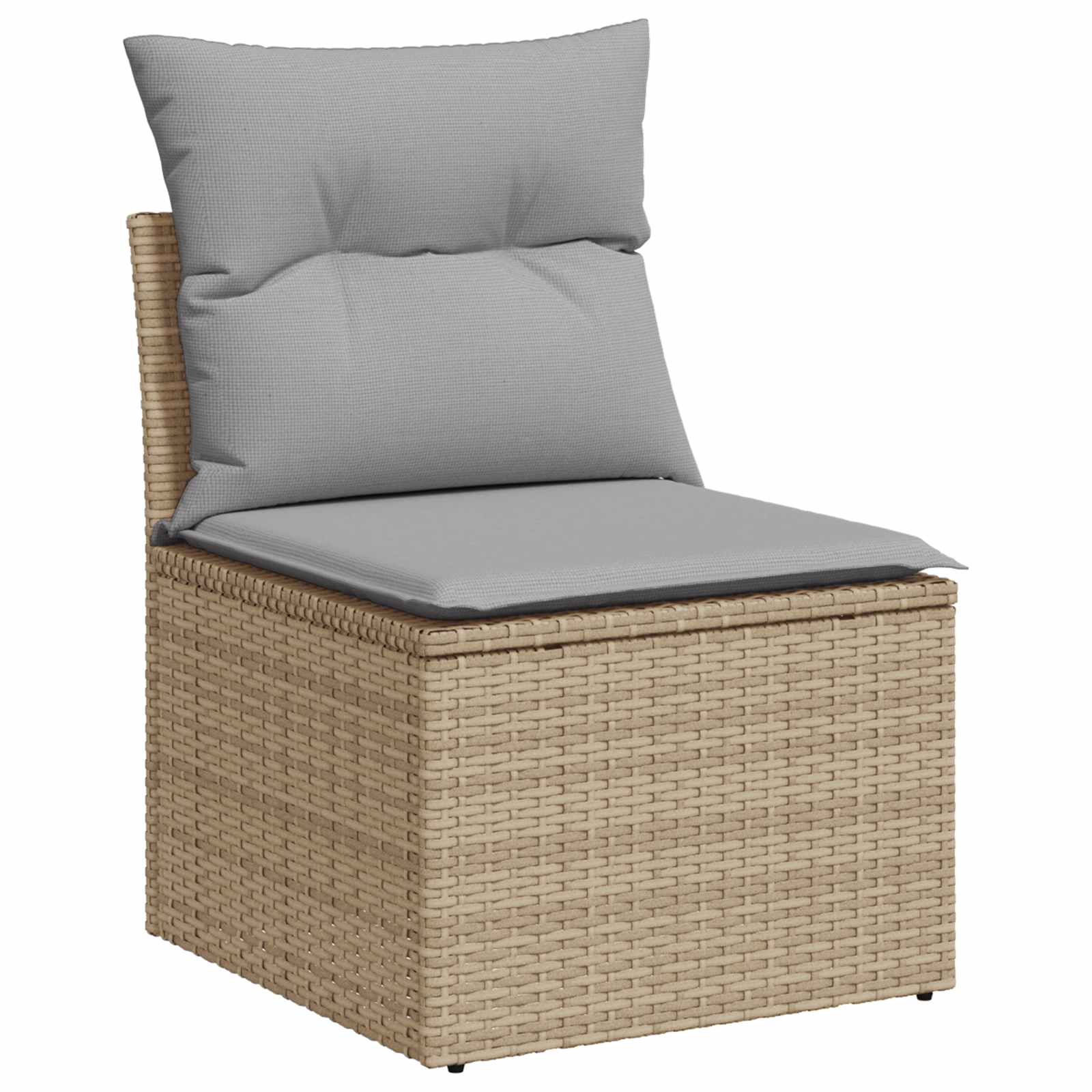 Σετ Καναπέ 6 τμχ. Μπέζ και Ανοιχτό Γκρι Πολυ-ρακί και Χάλυβας