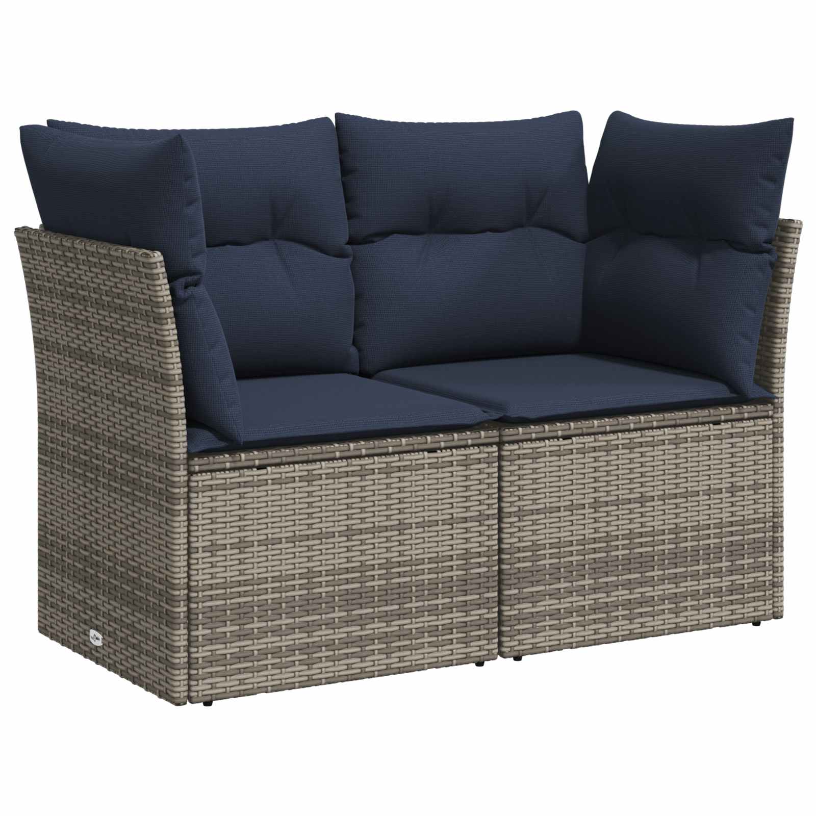 Σετ Καναπέ 5 τμχ. Γκρι και Navy Blue Πολυ-ρακί και Χάλυβας - Pakobazaar