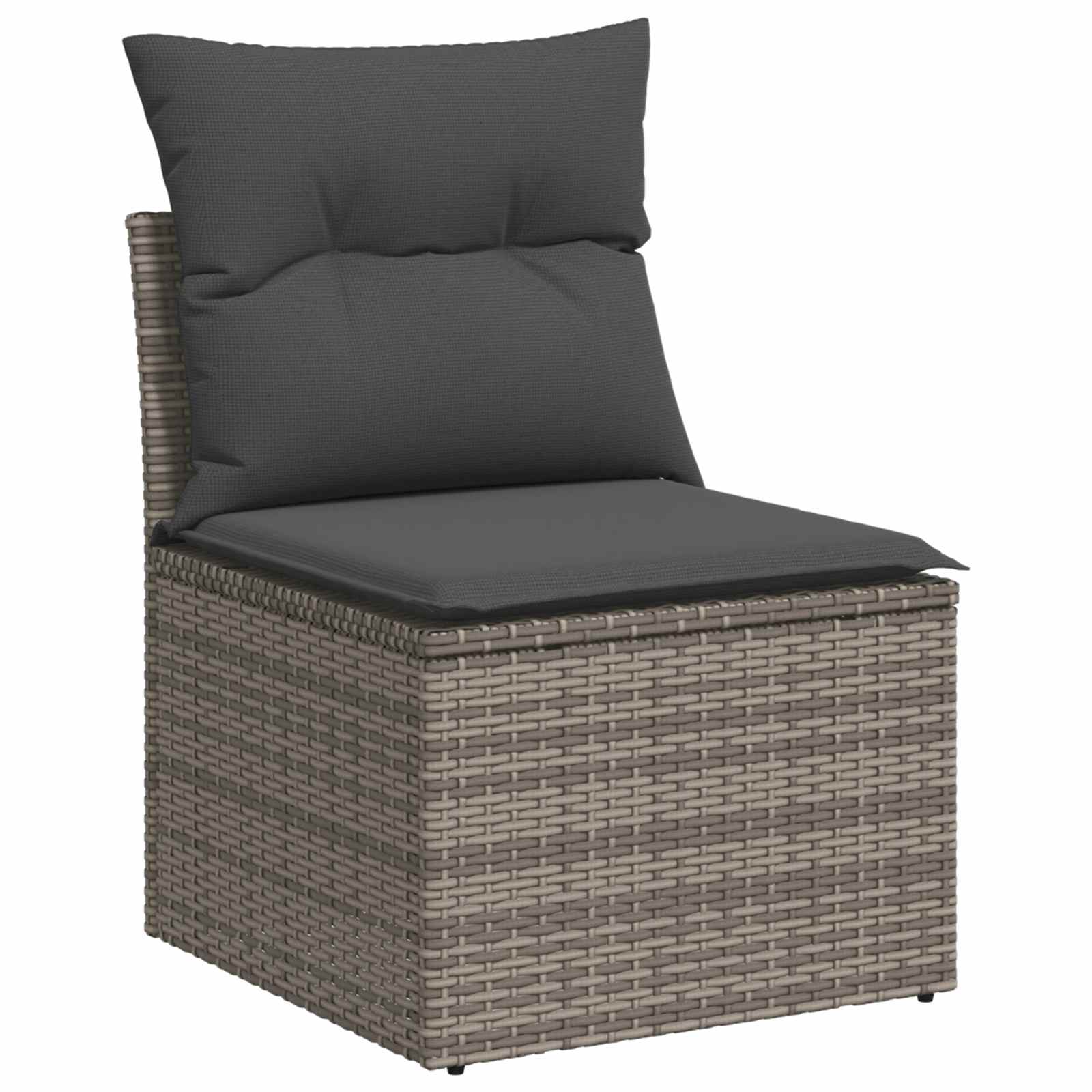 Σετ Καναπέ 5 τμχ. Γκρι και Σκούρο Γκρι Πολυ-ρακί και Χάλυβας - Pakobazaar
