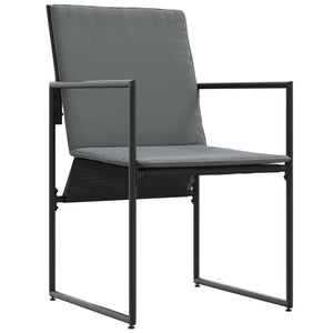 Σέτ φαγητού για κήπο 5 pcs Μαύρο και Ανθρακί 80 x 80 x 73 εκ - Pakobazaar